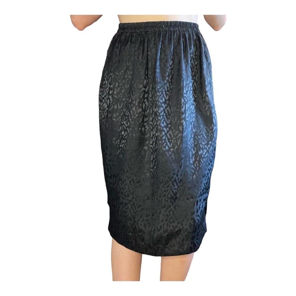 Lindsey Blake Vintage 90's Cheetah Satin Midi Skirt